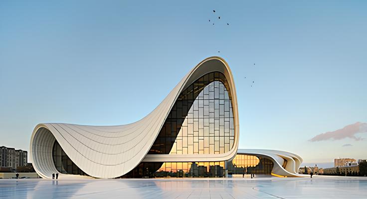 Image of Admire the curves & collections of the Heydar Aliyev Center